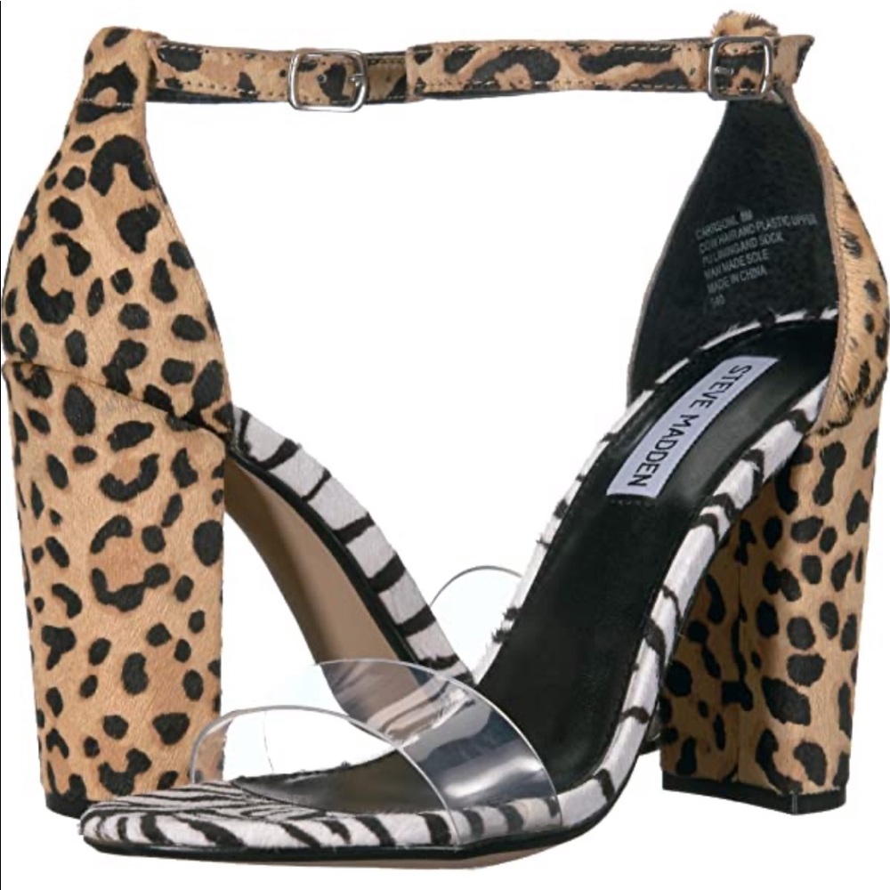 Steve Madden Carrson Heels Mixed Print Size 7.5